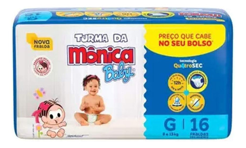 Fralda Turma Da Mônica Baby Quatrosec, Anti-vazamento