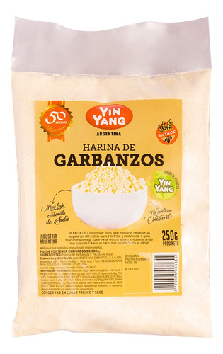 Harina De Garbanzos Para Faina 250g Sin Tacc - Yin Yang