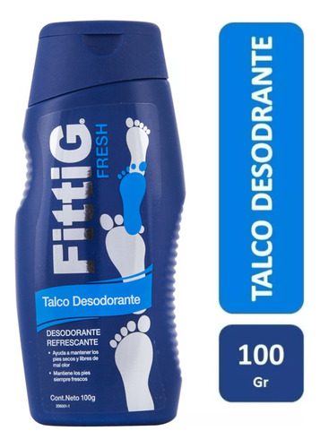 Talco Desodorante Para Pies Fittig Fresh 100 Gramos