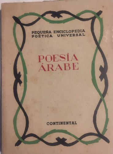 Libro Poesia Árabe Héctor R. Miri Ediciones Continental