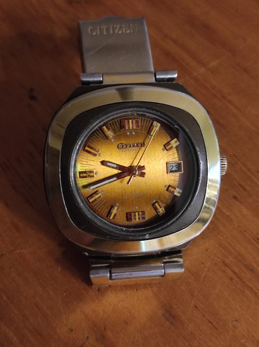 Reloj Citizen Blackie - Blg 6000 (1974s) Japan Coleccion Dorado Dorado Marrón Tornasolado (Usado)