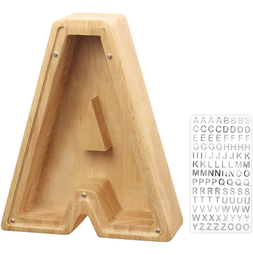 Hucha De Madera Personalizada Con Letras, Alfabeto De J...