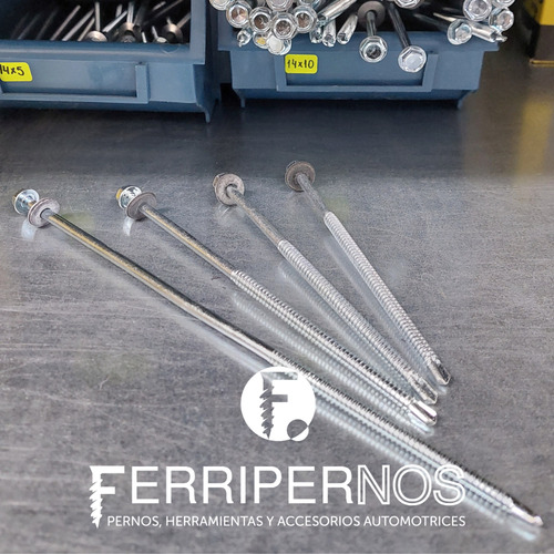Tornillo Autoperf. Hexagonal #14 X 5 Pta Broca P/techo 5un
