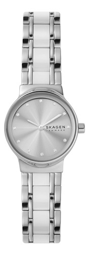 Skagen Freja Para Mujer, De Acero Inoxidable Y Plateado, Par