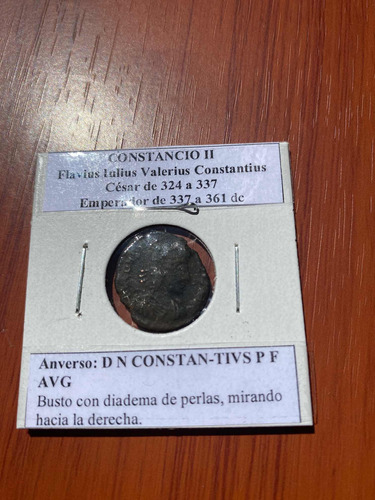 Antigua Moneda Romana Emperador Constancio Ii #3