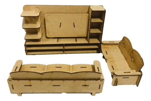 Kit 22 Móveis Mdf Para Casa Boneca Barbie 30cm