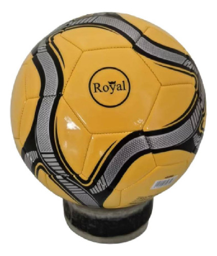 Pelota De Fútbol N5 Royal Color Amarillo-negro