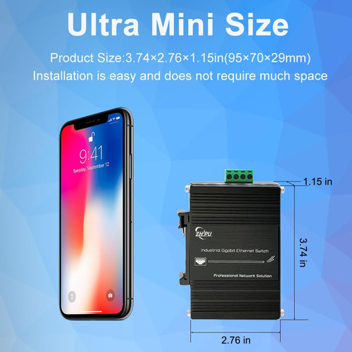 Switch Ethernet Industrial Mini Ndarepoo De 5 Puertos