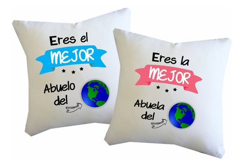 Almohadones Día De Los Abuelos Mejor Abuela-abuelo Del Mundo