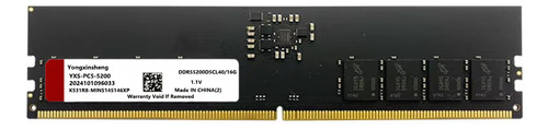 Memoria Ram Ddr5 1x16gb 5200mhz Pc5-41600 Dimm 1.1 V Desktop
