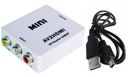 Conversor Adaptador Rca A Hdmi Directv Consolas Video Vhs