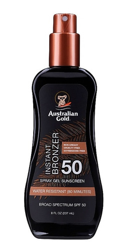 Australian Gold Protector Spf 50 Spray Gel Instant Bronzer 