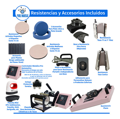 Combo De 8 En 1 Ahora 13 En 1 Plancha Sublimacion Dtf 150reg