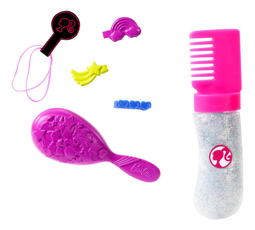 Boneca Barbie Rainbow Sparkle Hair Com Cabelo Moreno Extra L
