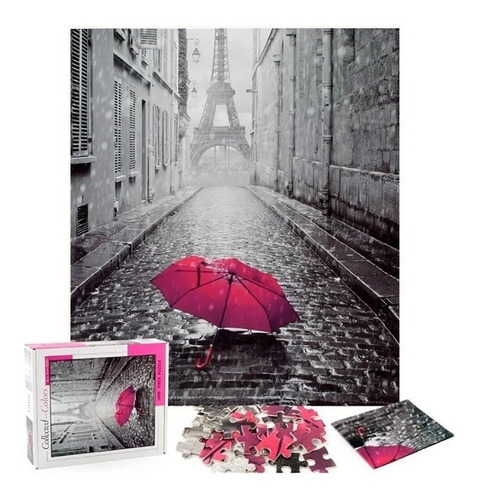 Imagen 4 de 4 de Rompecabezas 1000 Pzas puzzle Torre Eiffel Paris Colors Edu
