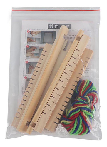 Máquina De Tricotar À Mão Weaver Diy Wooden Loom Toys Para C