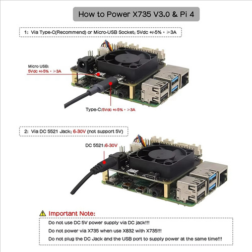 Placa De Expansión De Almacenamiento Hdd/ssd X825 V2.0 De 2,