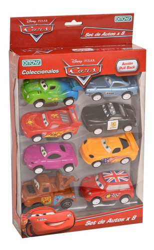 Cars Disney X8 Autos Friccion Coleccionables Rayo Tv Ditoys