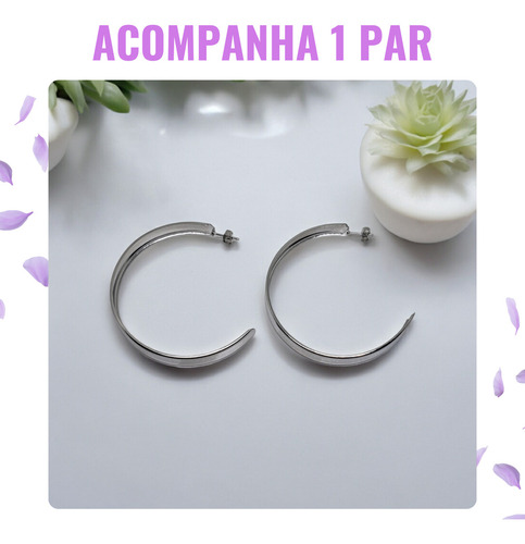 Argola Grande De Aço Cirúrgico Antialérgico Feminino
