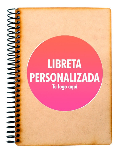 15 Libretas Media Carta Personalizadas Ecologicas Mdf Lb02