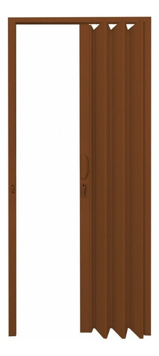 Porta Sanfonada Pvc Polifort 210cmx100cm Mogno F Cor Madeira