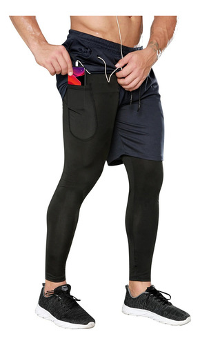 Pantalones Deportivos De Doble Capa Para Hombre