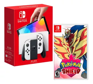 Consola Nintendo Switch Modelo Oled Blanco + Pokemon Shield