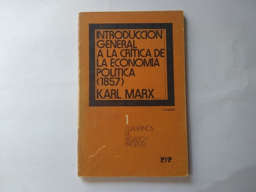 Libro Introducción General A La Crítica Economía Política 