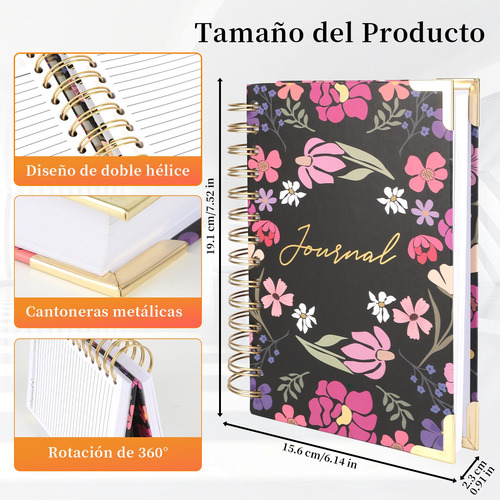 3 Pack Spiral Notebook A5 College Ruled Journals Notebooks