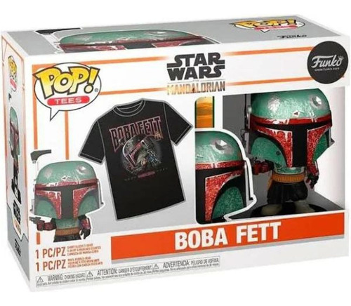 Funko Pop! Camiseta Star Wars Metálica Boba Fett  Madalorian