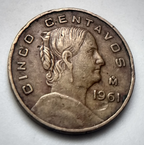 Moneda 5 Centavos Josefa Corregidora 1961, 67