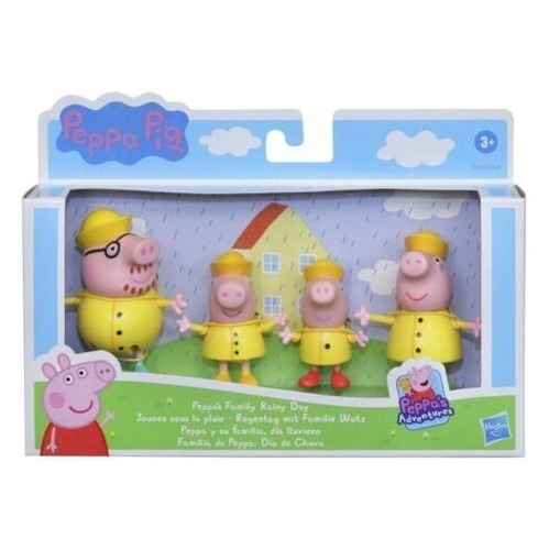 Peppa Pig Peppas Family Rainy Day Con 4 Figuras Hasbro