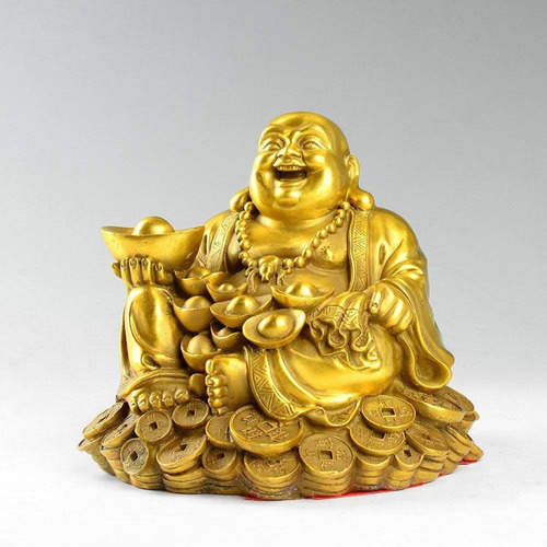 Figura Decorativa Buda Buena Suerte Riqueza Felicidad Feng