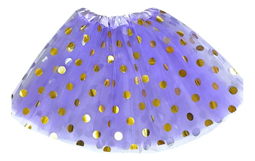 Falda Tutu Con Lunares Talle Unico Tul 3 Capas