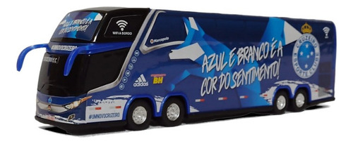 Miniatura Ônibus Time Cruzeiro A Raposa G7 Dd 4 Eixos 30cm