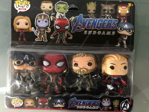 Muñecos Funko Pop Avengers X4 Spiderman Hulk Ironman