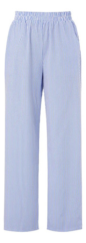 Pantalones Elásticos De Cintura Alta Y Pernera Ancha Para Mu