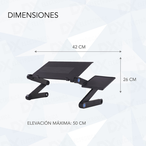 Mesa Notebook Laptop Soporte Plegable Soporte Regulable Color Negro