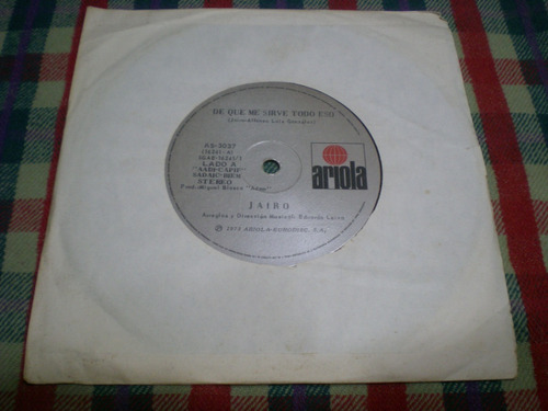 Jairo / De Que Me Sirve Todo Esto Vinilo Simple (9)