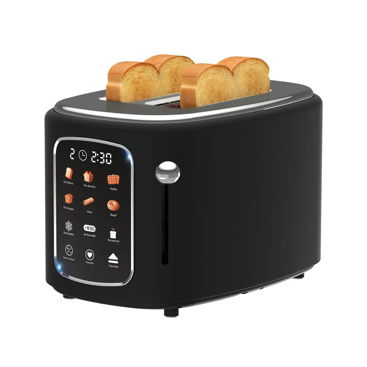 Tostadora Digital Eléctrica Suono 2 Panes 6 Niveles Calentar Tostar Descongelar Desayuno Apto Para Bagels