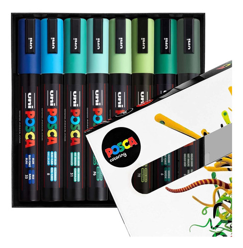 8 Colors Markers 1,8-2,5mm - Uni-ball Posca