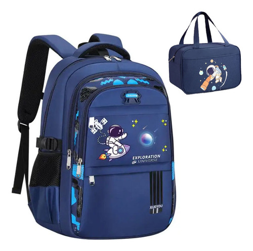 Mochila Ortopédica Para Niños, Astronaut, Bring Lunch [bu]