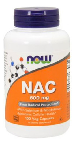 Nac Acetyl Cysteine 600mg (100 Vcaps) Now Foods