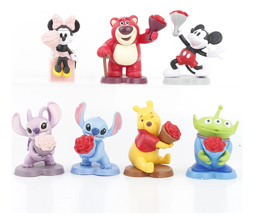 Juego De 7 Modelos De Juguetes Stitch Mickey Minnie With Ete
