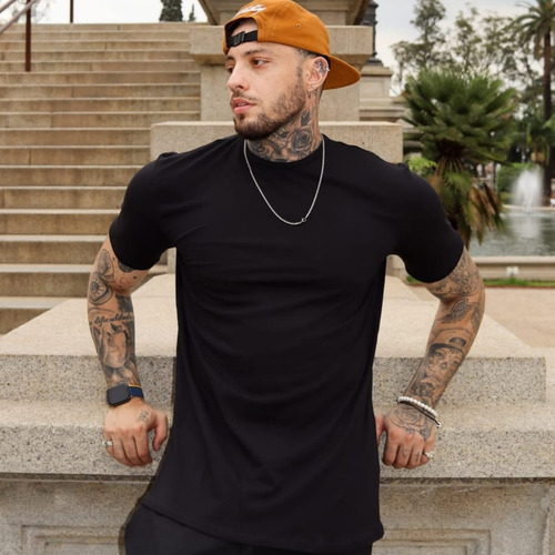 Camiseta Oversized Masculina Basica Lisa Algodão Streetwear