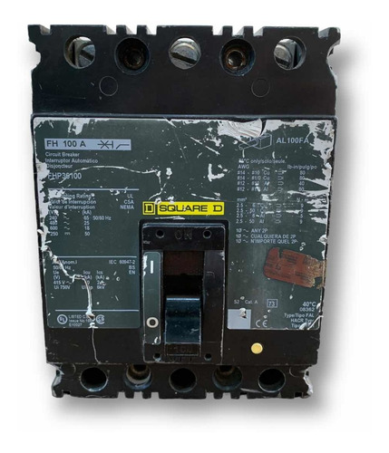 Square D Interruptor Termomagnetico Fhp36100 100a