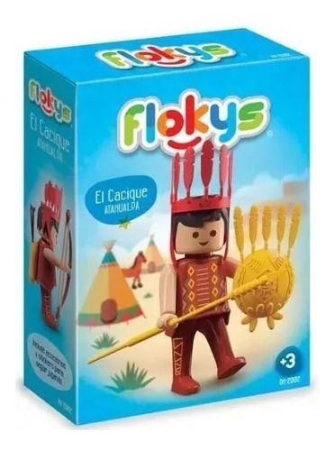 Flokys Cacique Simil Playmobil Articulado Original 01-2002