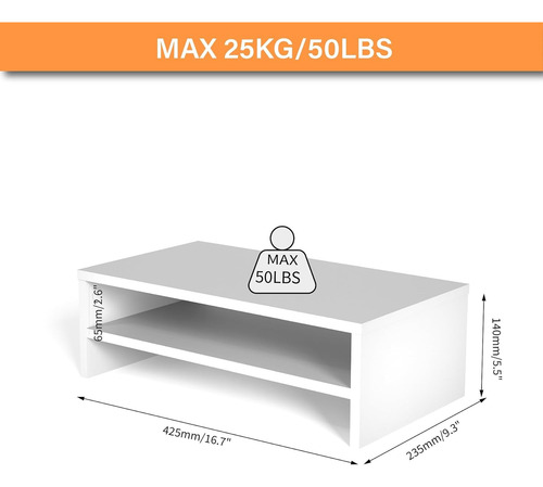 Rathsyme Soporte Para Monitor, Elevador De Monitor De Comput