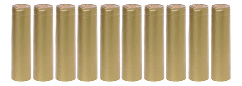 100 Pzas Cápsulas De Botella Termorretráctil 30 Mm De Oro