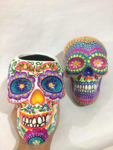 Calaveras Macetas Catrinas Calacas Decorativas Desys Art